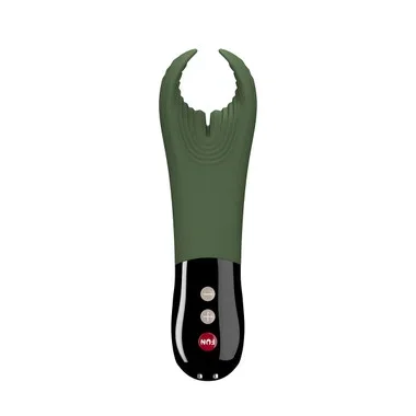 Fun Factory Manta 12-function Rechargeable Silicone Vibrating Stroker Moss Green