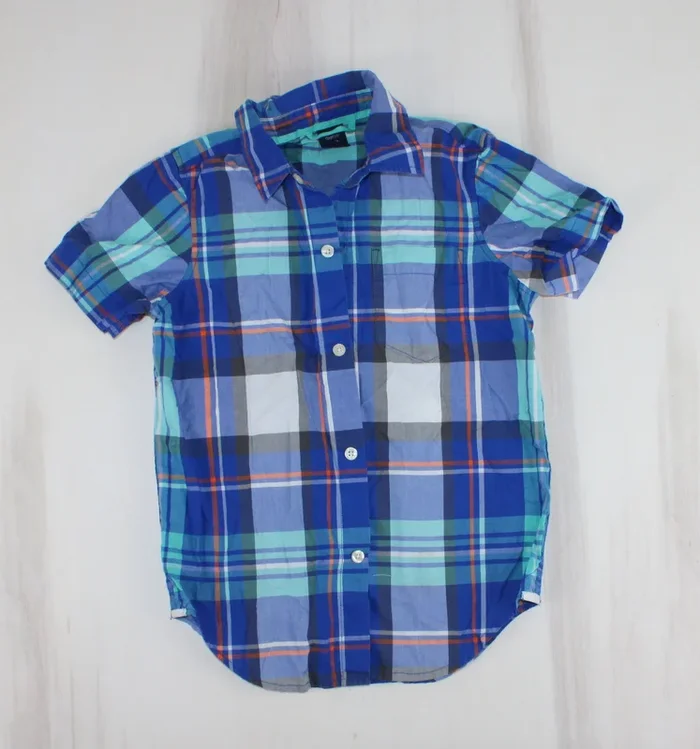 GAP PLAID SHORT SLEEVE TOP 4/5Y PRE-LOVED