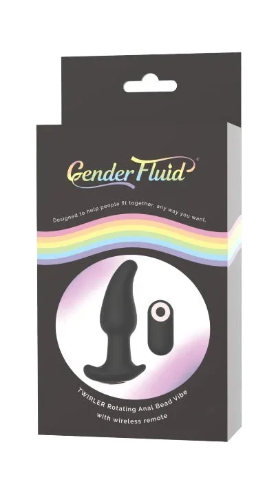 Gender Fluid “Twirler” Anal Vibe -Black
