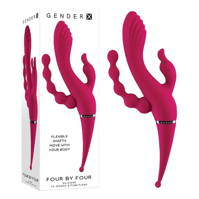 Gender X FOUR BY FOUR – 27.5 cm USB Rechargeable Multi Vibrator