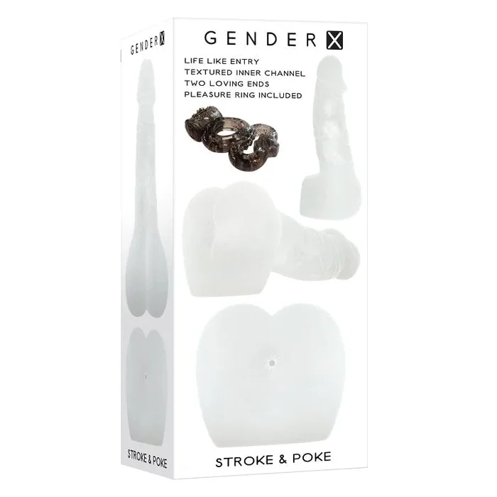 Gender X Stroke & Poke Stroker with Cock Ring