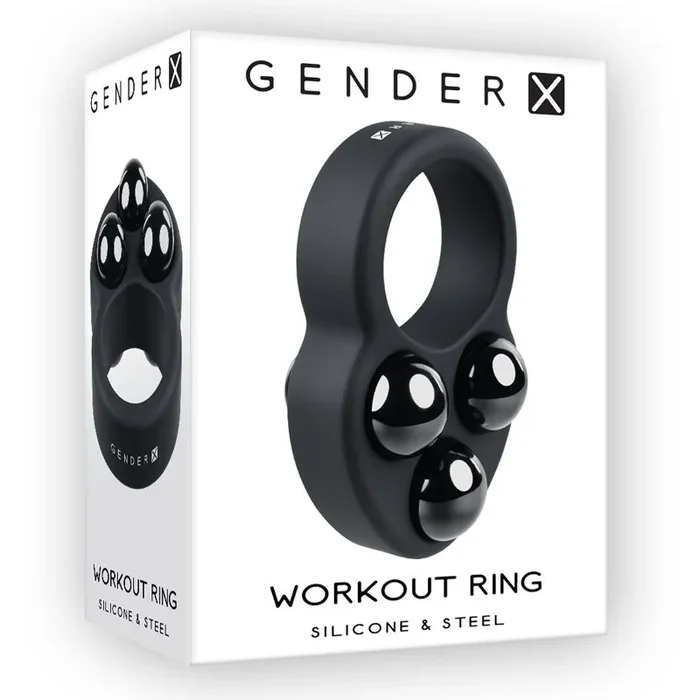 Gender X WORKOUT RING – Black Weighted Cock Ring