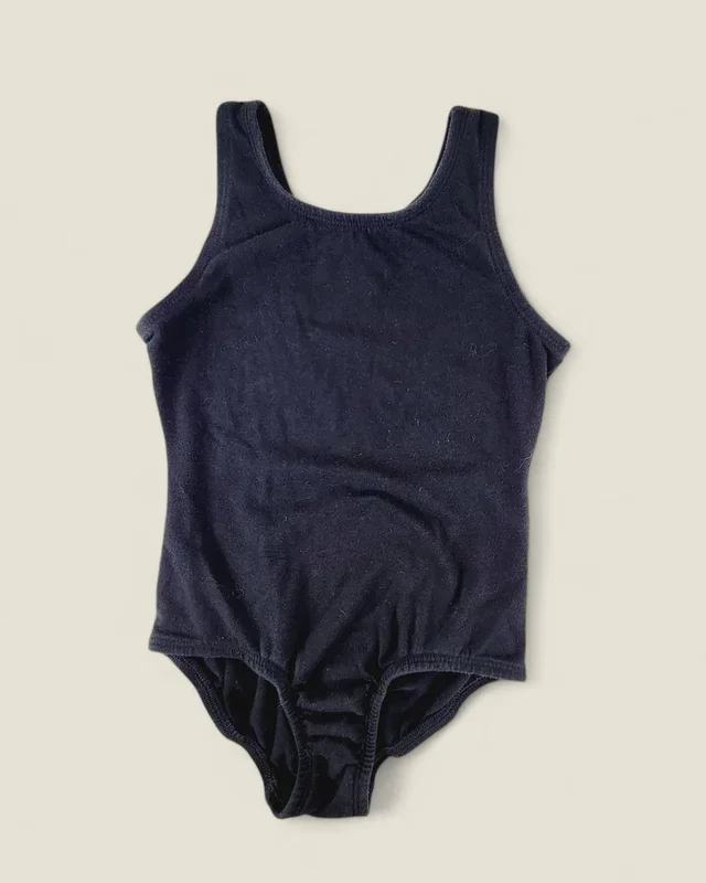 GEORGE BLACK DANCE SLEEVELESS BODYSUIT GIRLS 6Y PRE-LOVED