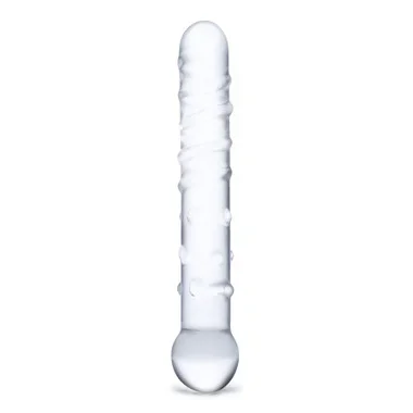 Glas Callisto Textured Clear Borosilicate Glass Dildo