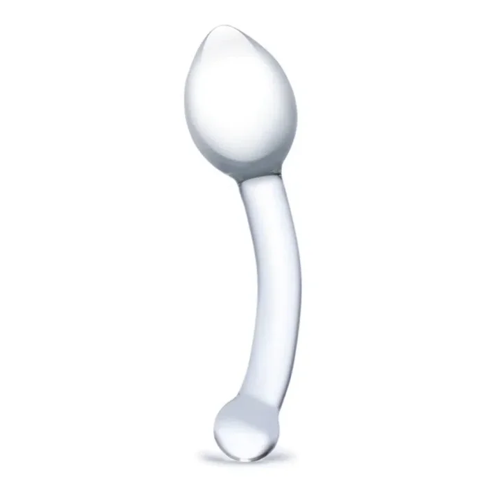 Glas Pure Indulgence Anal Slider Butt Plug Clear 8 Inch