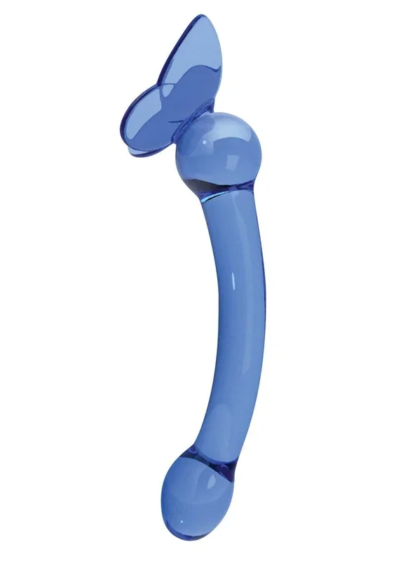Glass Menagerie Butterfly G-Spot Dildo – Dark Blue