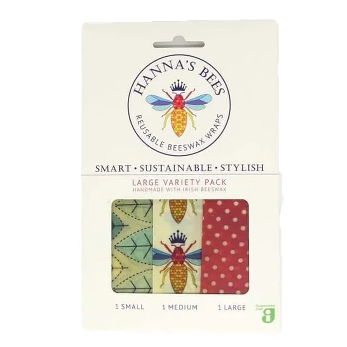 Hanna’s Bees Beeswax Wraps Large Kitchen Pack