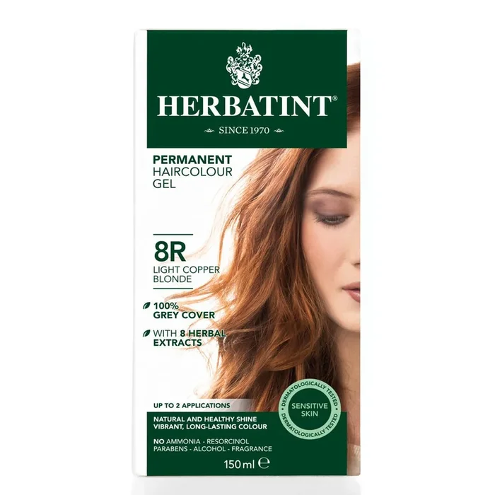 Herbatint Permanent Hair Colour Gel – 8R Light Copper Blonde