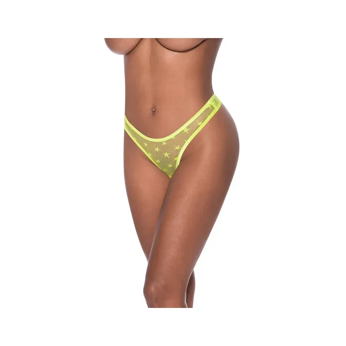High Leg High Waist Micro Tanga Lime L/X