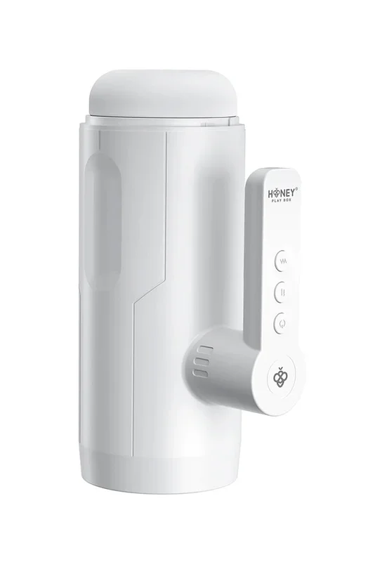 Honey Play Box – Blanche Thrusting & Vibrating Automatic Masturbator – White
