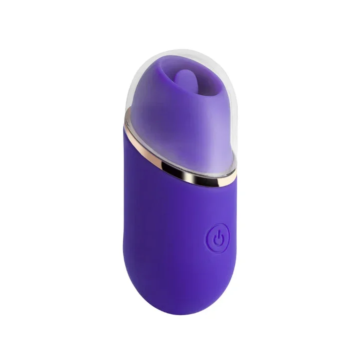 Honey Play Box Abby Mini Tongue Licking Rechargeable Vibrating Silicone Stimulator With Travel Cover