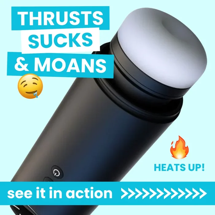 HYPNOTIC Moaning and Warming Thrusting Masturbator – Vibrates and Sucks