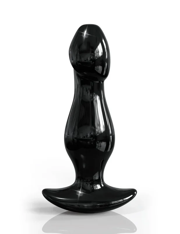 Icicles No 71 – Black GLASS BUTT PLUG