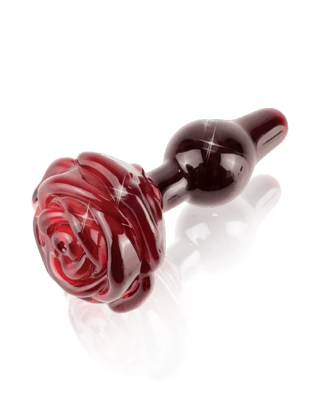 Icicles No. 76 Red Rose Glass Butt Plug | Pipedream