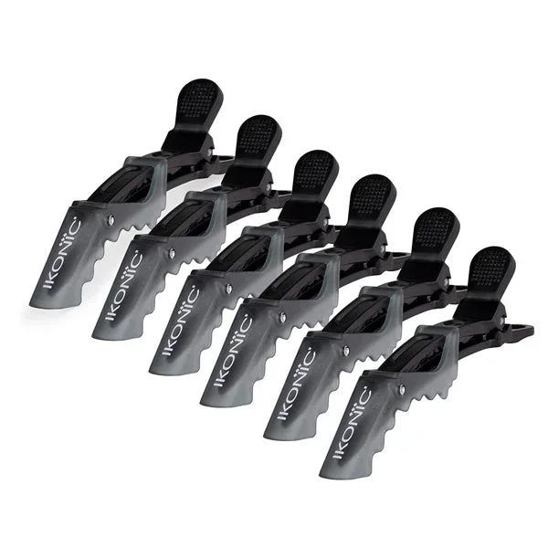 Ikonic Croc Clips – 6 pcs Black