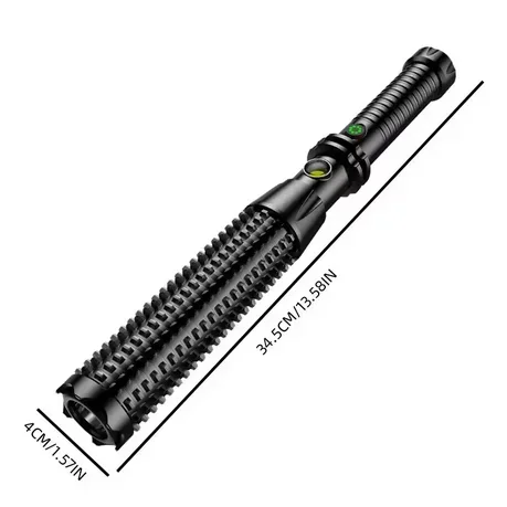 Impact Baton with Studs, End Spike and Flashlight