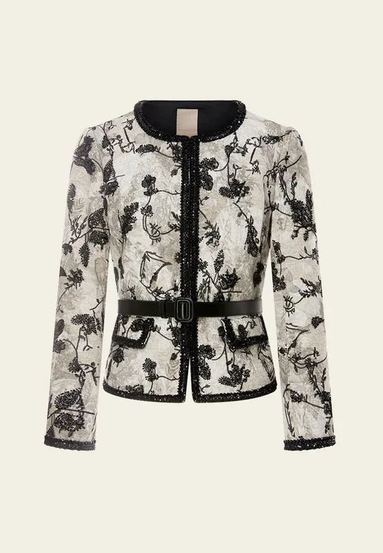 Jacquard Embroidery-&-sequin-detail Jacket