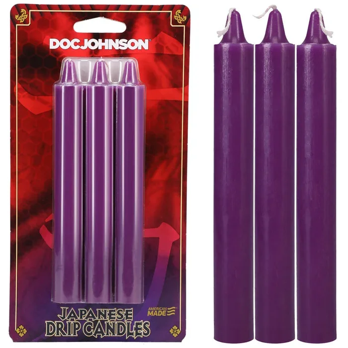 Japanese Drip Candles – Purple – Purple 3-Pack