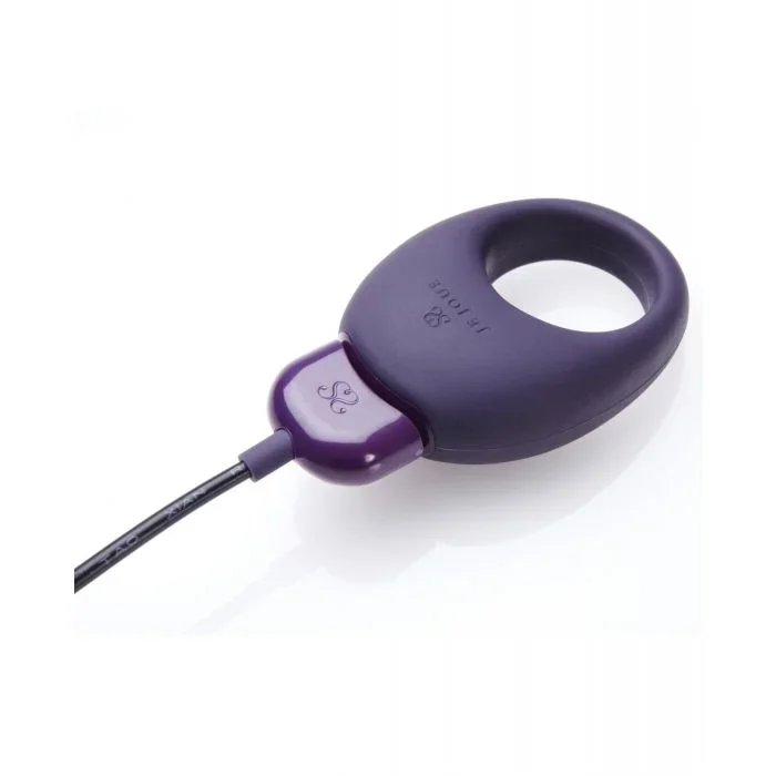 Je Joue Mio Cock Ring w/Five Vibrations – Purple