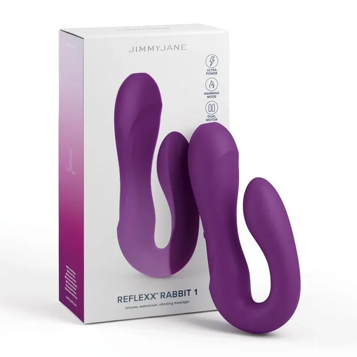 JimmyJane Reflexx Rabbit 1 – Purple USB Rechargeable Dual Vibrator