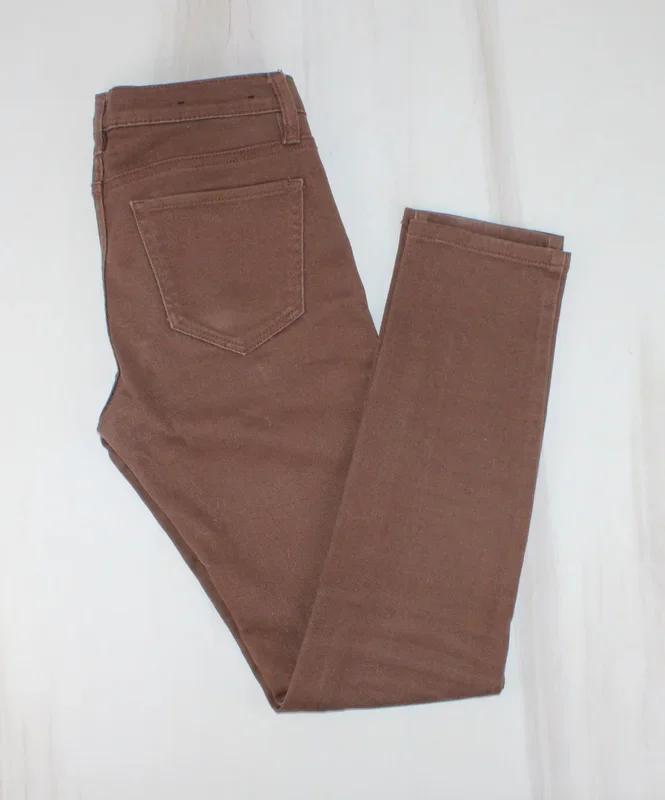 JOE FRESH SLIM LOW-RISE BROWN JEANS LADIES SIZE 25 (0) PRE-LOVED
