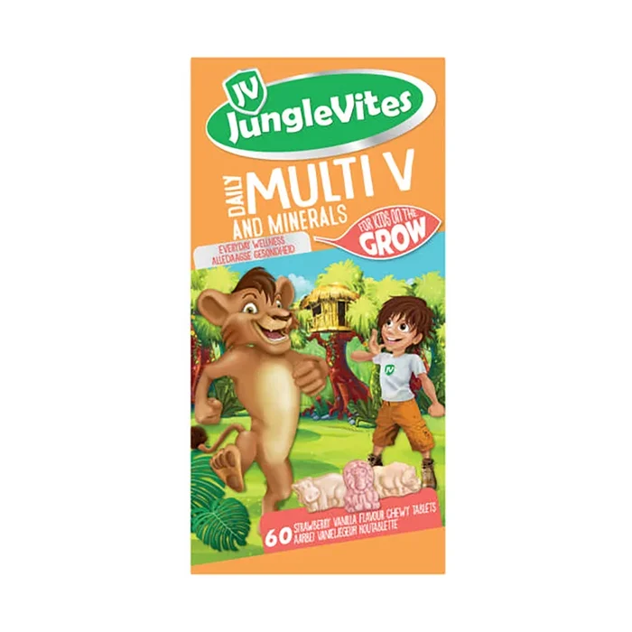 JungleVites Multi V Strawberry Vanilla 60 Chewable Tablets