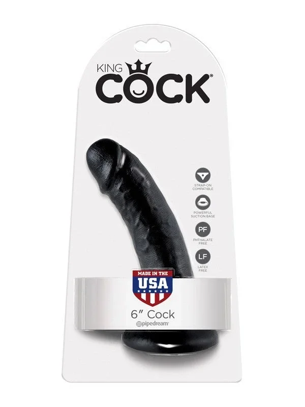 King Cock – 6 in. Cock Black