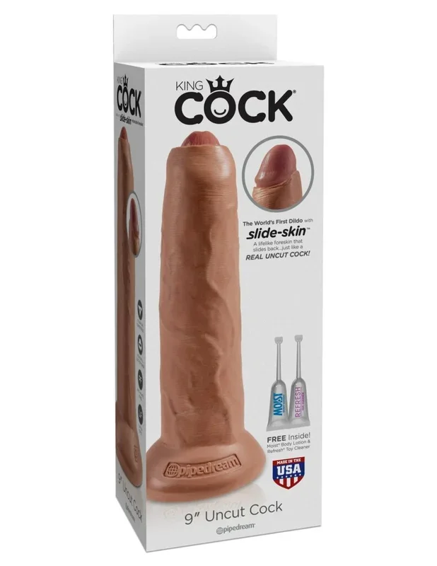 King Cock 9″/22cm Uncut Cock Tan