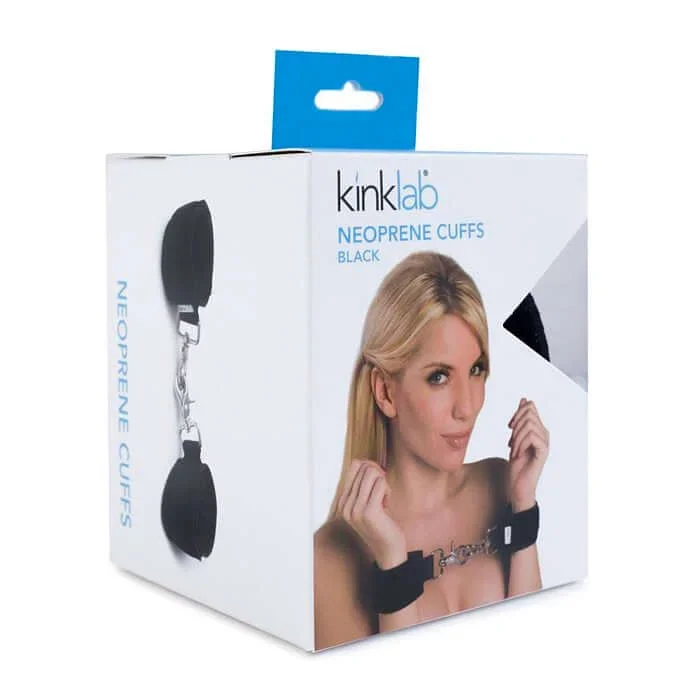 Kink Lab Neoprene Black On Black Cuffs