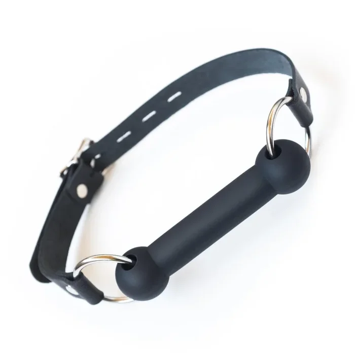 KinkLab Silicone Bit Gag w/ Leather Strap