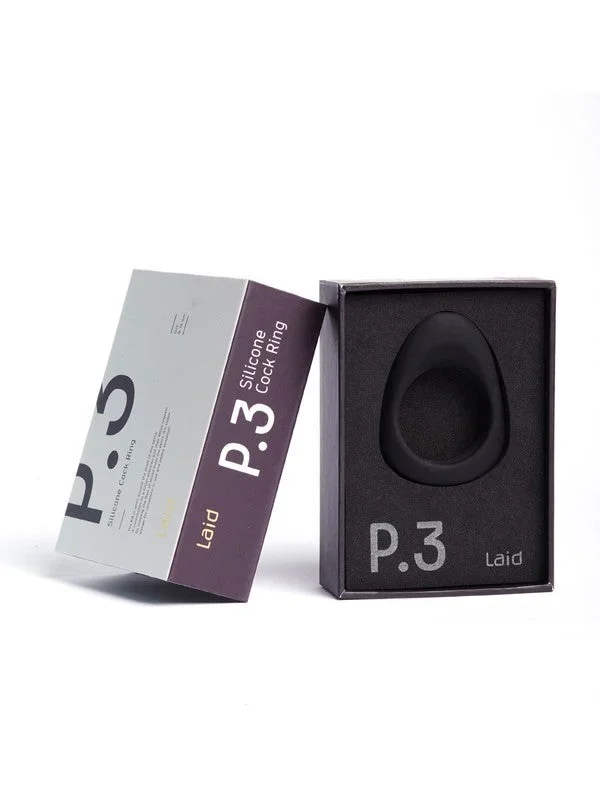 Laid P.3 Silicone Stretch Cock Ring 38mm Black