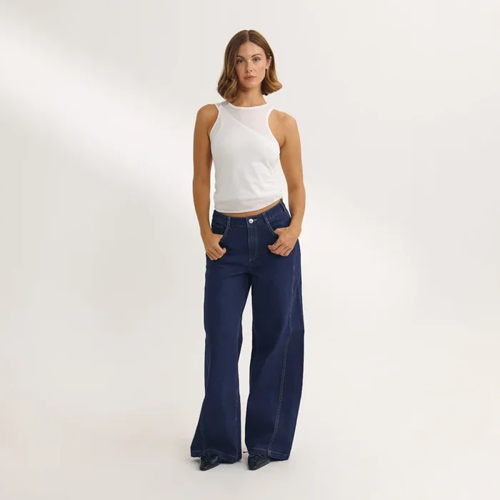 Layered Tank Top – White