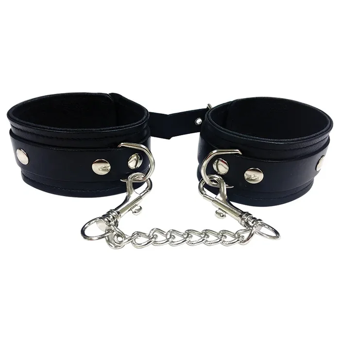 Leather Ankle Cuffs-Black