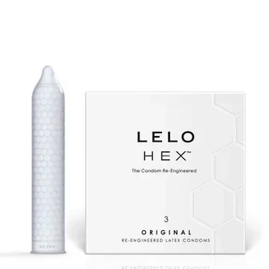 LELO Hex Hexagonal Latex Condoms 3-pack