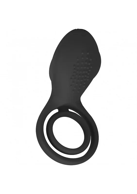 LEVELZ – Vibrating Cock and Ball Ring with Winged Stimulator – Black