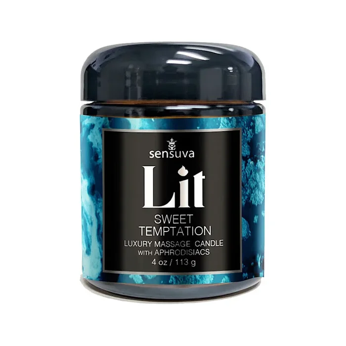 Lit Sweet Temptation Luxury Massage Candle with Aphrodisiacs