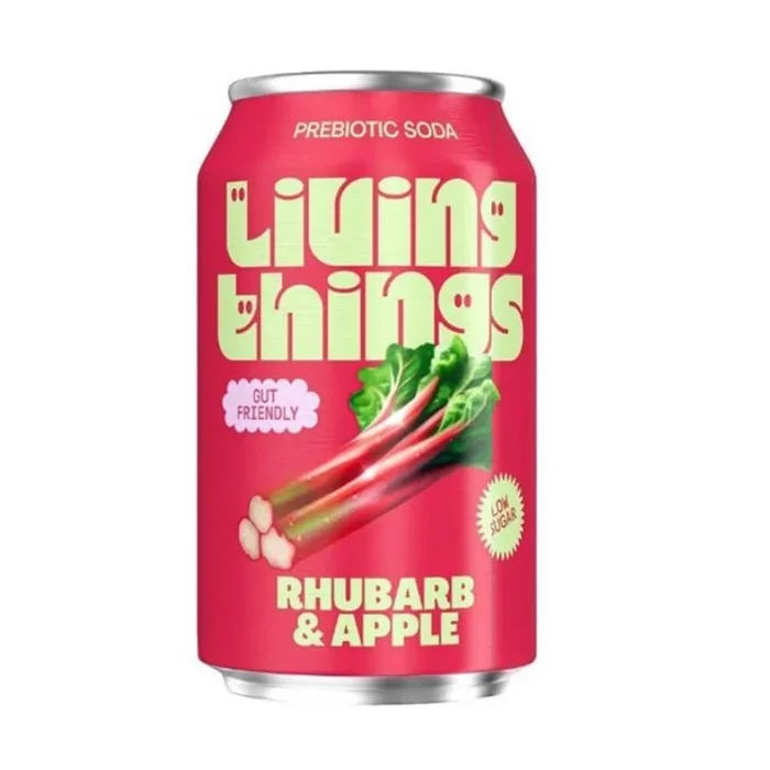 Living Things Rhubarb & Apple All Natural Soda