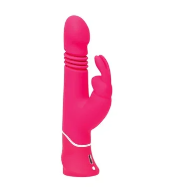 LoveHoney Happy Rabbit Thrusting Realistic 15-function Rechargeable Silicone Vibrator