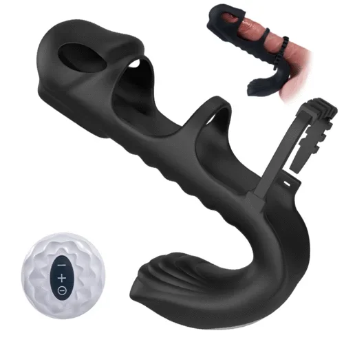 Lucifer – Dual Motor 7 Vibrating Penis Sleeve and Vibrator 2-in-1 Adult Toy