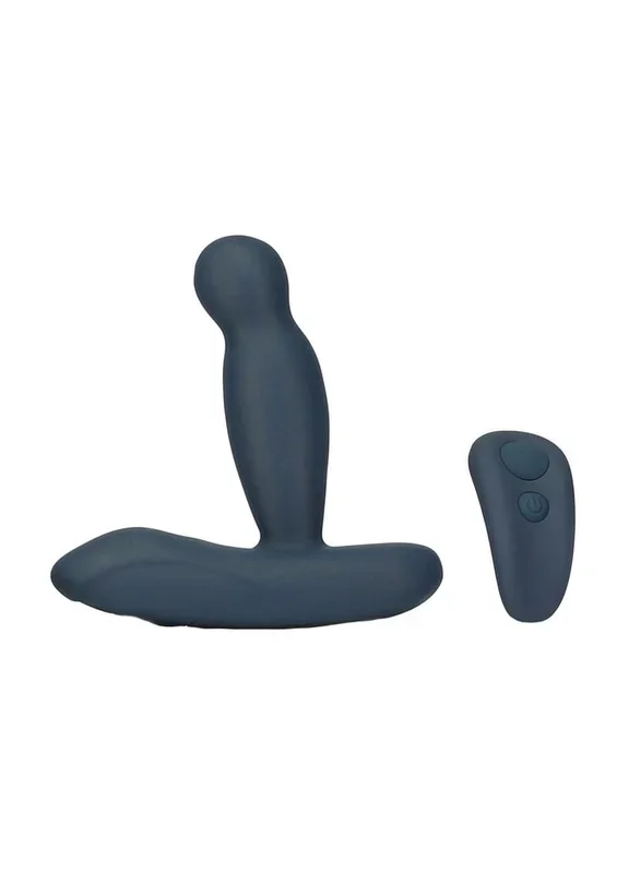 Lux Active Revolve Silicone Rechargeable Rotating andamp; Vibrating Anal Massager With Remote Control – Navy