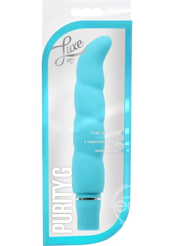 Luxe Purity G Silicone G-Spot Vibrator – Aqua