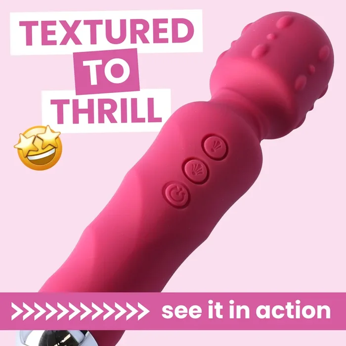 Luxury Wand Vibe with Raised Bumps – Perfect for Foreplay & Massaging Sore Muscles!