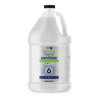 M.D. Science Lab OTC Premium Alcohol-Free Hand Sanitizer with Tea Tree Oil & Aloe 1 Gallon Bottle