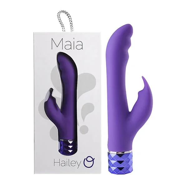 Maia Hailey – Purple 15.2 cm USB Rechargeable Rabbit Vibrator