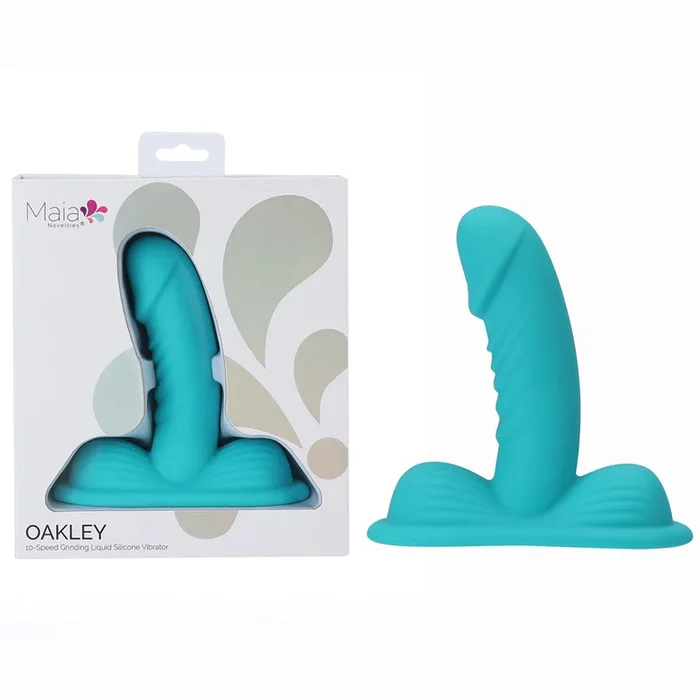 Maia OAKLEY – Blue – Blue USB Rechargeable Grinder Pad with 14 cm Vibrator