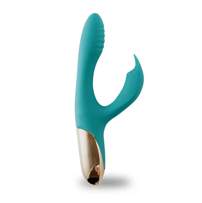 Maia Skyler Rechargeable Silicone Bendable Rabbit Vibrator Green