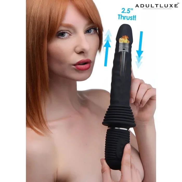 Master Series 10x Silicone Vibrating Thrusting Dildo