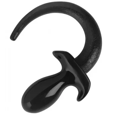Master Series Dog Tail Butt Plug Black