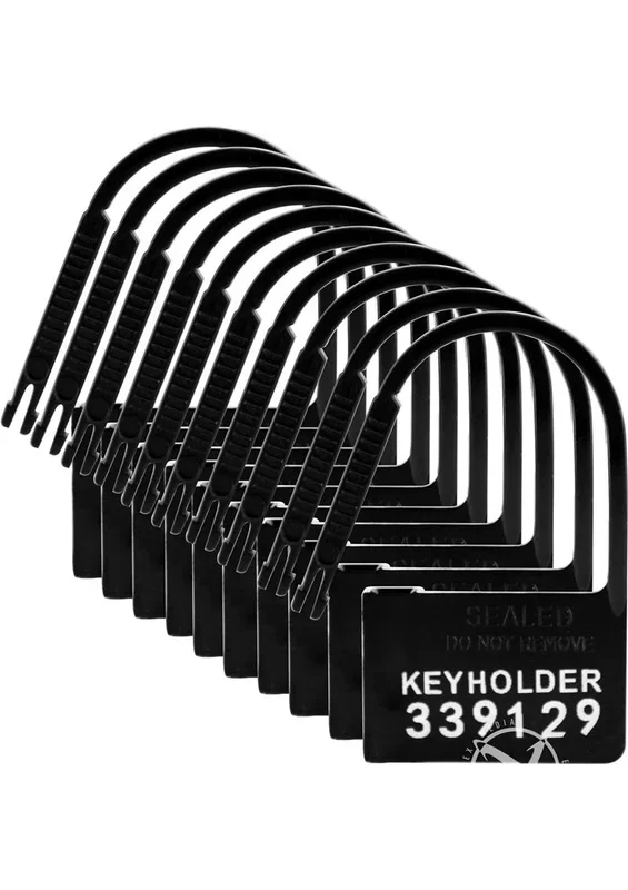 Master Series Keyholder 10 Pack Numbered Plastic Chastity Locks