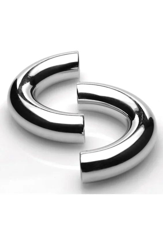 Master Series Mega Magnetize Stainless Steel Cock Ring 1.75in – Silver